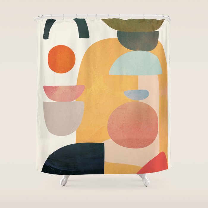 Modern Abstract Art 70 Shower Curtain Gallery Image 1