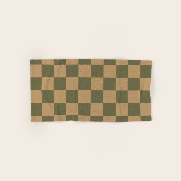 Wheatberry x Shaded Lichen Mixed Checker Bath Towel Gallery Image 1
