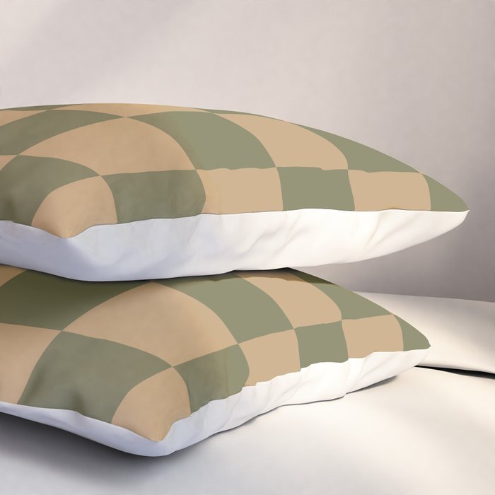 Wheatberry x Shaded Lichen Mixed Checker Pillow Sham Gallery Image 3