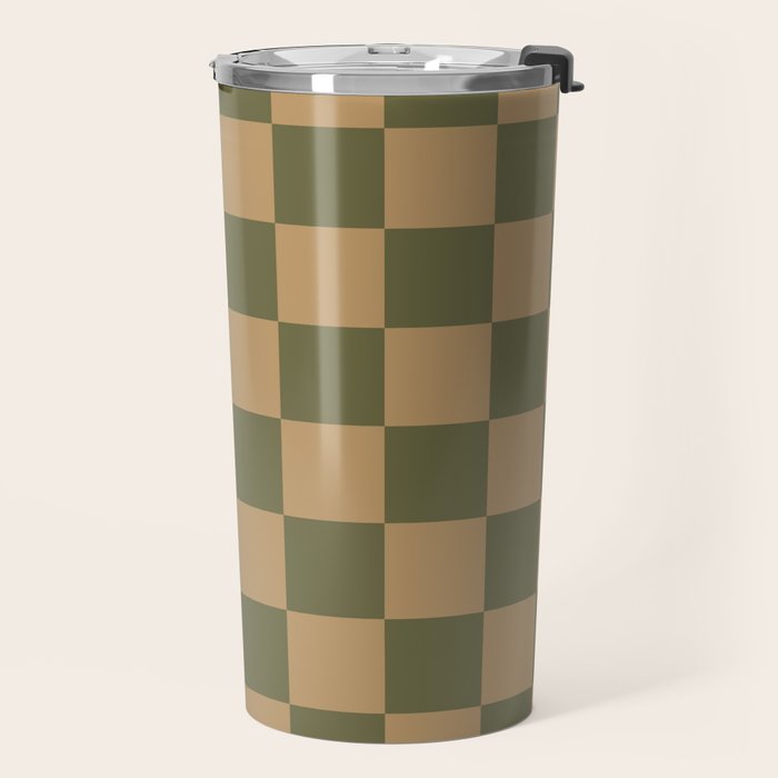 Wheatberry x Shaded Lichen Mixed Checker Travel Mug Gallery Image 2