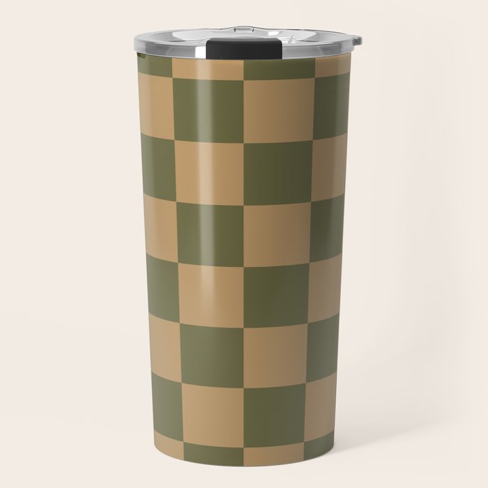 Wheatberry x Shaded Lichen Mixed Checker Travel Mug Gallery Image 1