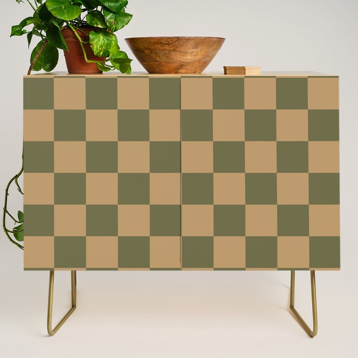 Wheatberry x Shaded Lichen Mixed Checker Credenza Gallery Image 1