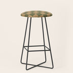 Wheatberry x Shaded Lichen Mixed Checker Stool Gallery Image 1