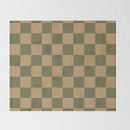 Wheatberry x Shaded Lichen Mixed Checker Throw Blanket Gallery Image 2