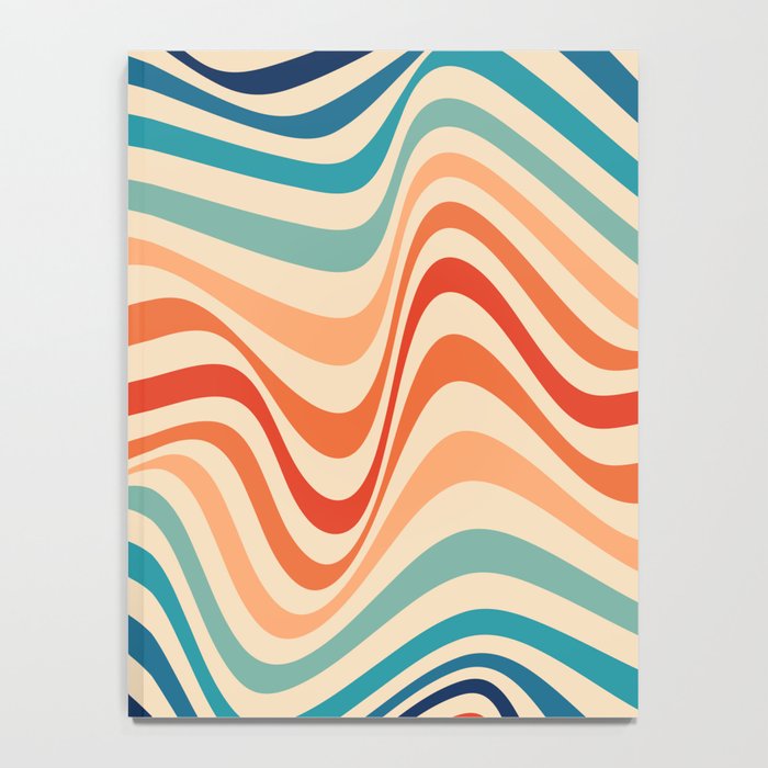 Retro 70s Color Palette | Optical Wave Illusion Notebook Gallery Image 4