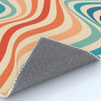 Retro 70s Color Palette | Optical Wave Illusion Rug Gallery Image 4