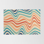 Retro 70s Color Palette | Optical Wave Illusion Rug Gallery Image 2