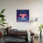 Coral axolotl Wood Wall Art Gallery Image 2