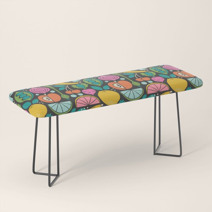 Fruit and Veggies 2025 Calendar - Muli-color on black Bench Gallery Image 1
