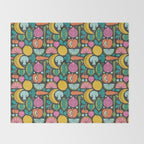 Fruit and Veggies 2025 Calendar - Muli-color on black Throw Blanket Gallery Image 2
