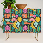 Fruit and Veggies 2025 Calendar - Muli-color on black Credenza Gallery Image 1