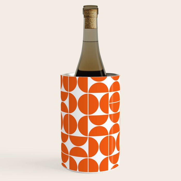 Mid Century Modern Geometric 04 Orange Wine Chiller Gallery Image 2