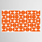 Mid Century Modern Geometric 04 Orange Tablecloth Gallery Image 2