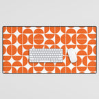 Mid Century Modern Geometric 04 Orange Desk Mat Gallery Image 1