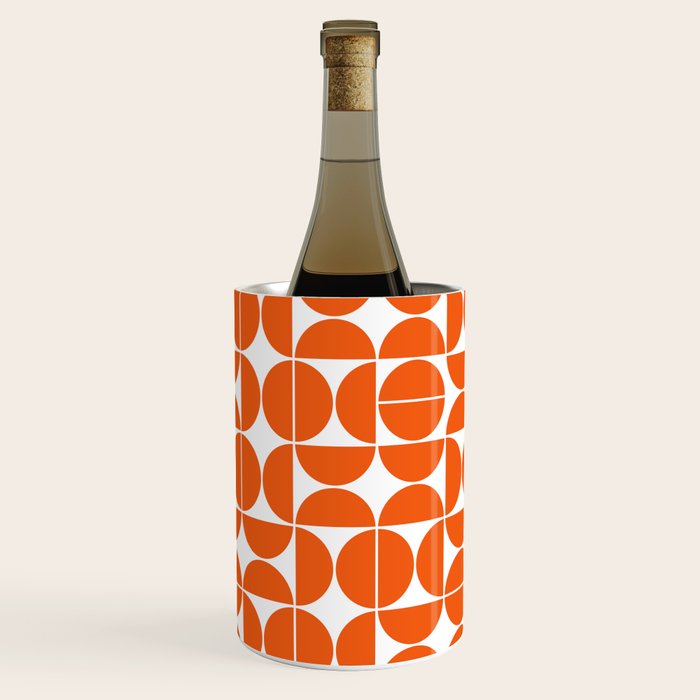 Mid Century Modern Geometric 04 Orange Wine Chiller Gallery Image 3