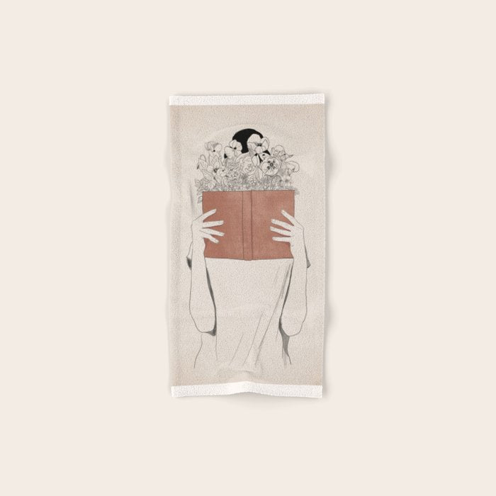 The Dreamer Line Art Bath Towel Gallery Image 1