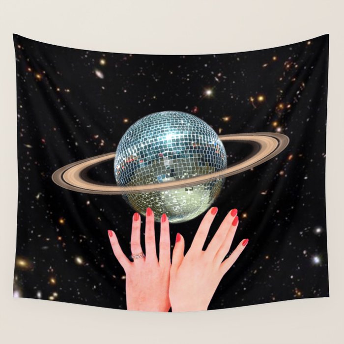 Saturn Disco Wall Tapestry Gallery Image 4