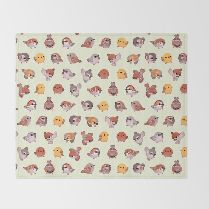Sparrow (Passer) Throw Blanket Gallery Image 2
