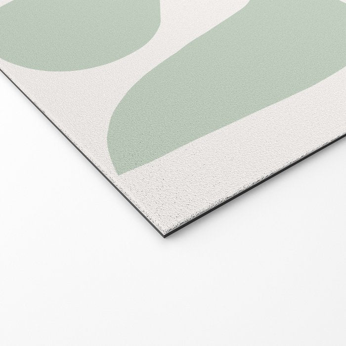 Minimal Abstract Matisse Monstera Pastel Sage Green 1/2 Welcome Mat Gallery Image 2