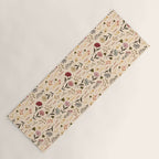 Spring Garden Flower Collection - Cream Yoga Mat Gallery Image 1