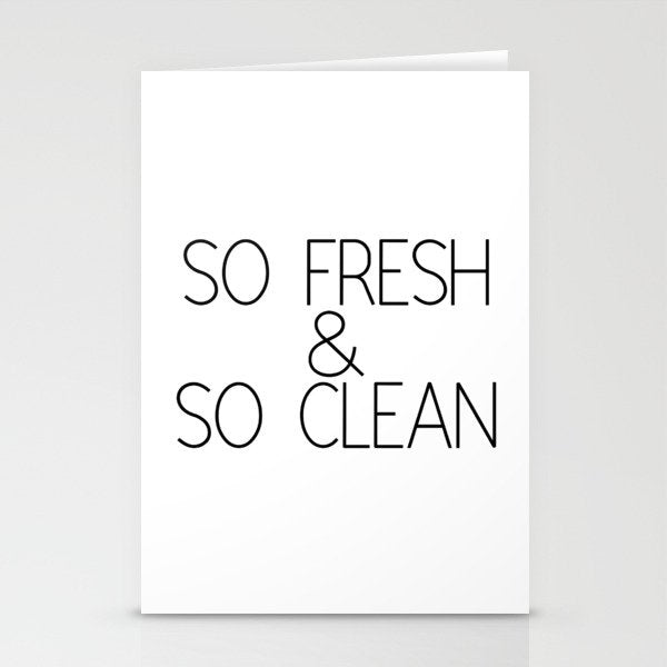 So Fresh & So Clean Stationery Card Gallery Image 1