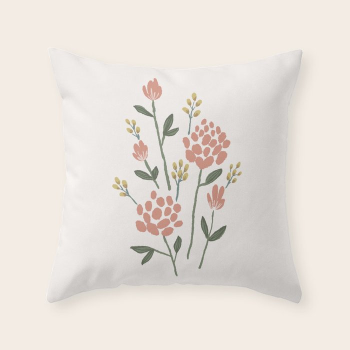 Wildflowers - Blush Throw Pillow Gallery Image 6