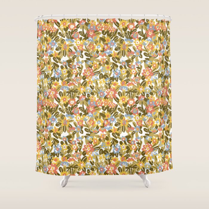 Garden Print Shower Curtain Gallery Image 1