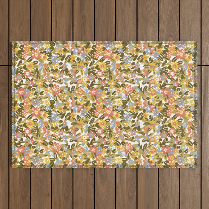 Garden Print Outdoor Rug Gallery Image 1