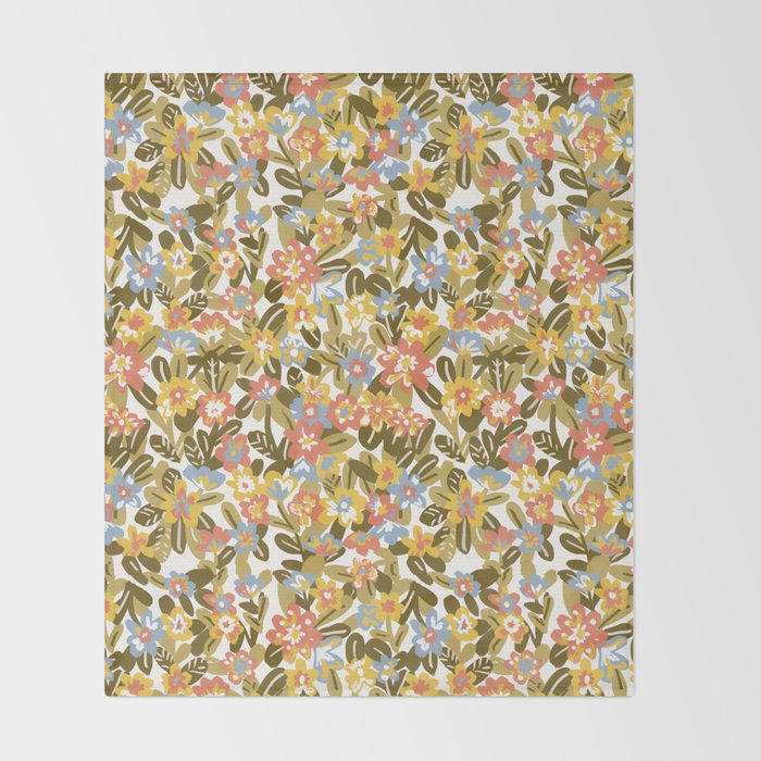 Garden Print Throw Blanket Gallery Image 2