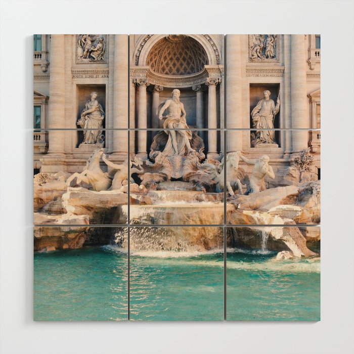 Trevi Fountain, Rome, Italy Wood Wall Art Gallery Image 1