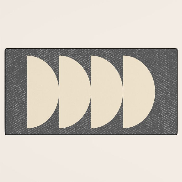 Half Circle 3 - Grey Texture Desk Mat Gallery Image 3