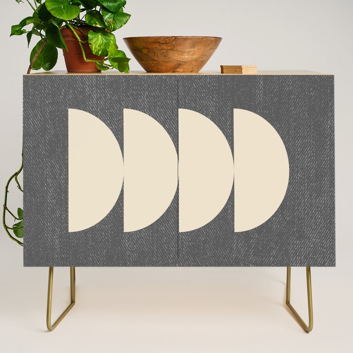 Half Circle 3 - Grey Texture Credenza Gallery Image 1