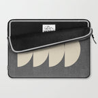 Half Circle 3 - Grey Texture Laptop Sleeve Gallery Image 2