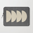 Half Circle 3 - Grey Texture Laptop Sleeve Gallery Image 1