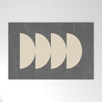 Half Circle 3 - Grey Texture Welcome Mat Gallery Image 1