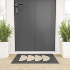 Half Circle 3 - Grey Texture Welcome Mat Gallery Image 3