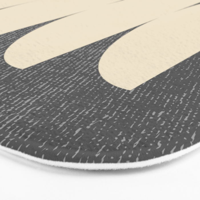 Half Circle 3 - Grey Texture Bath Mat Gallery Image 3