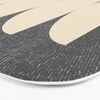 Half Circle 3 - Grey Texture Bath Mat Gallery Image 3
