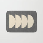 Half Circle 3 - Grey Texture Bath Mat Gallery Image 1