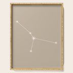 Cancer Zodiac Star Constellation Line Art Beige Serving Tray Gallery Image 1