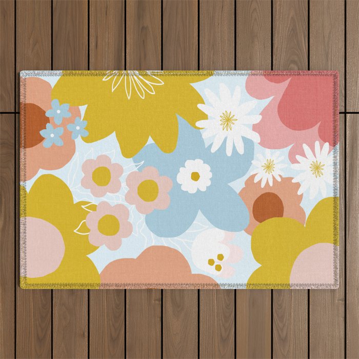 Bohemian bloom Outdoor Rug Gallery Image 1