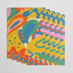 So Trippy Retro Psychedelic Abstract Pattern in Rainbow Pop Colors Wrapping Paper Gallery Image 3