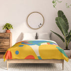 So Trippy Retro Psychedelic Abstract Pattern in Rainbow Pop Colors Comforter Gallery Image 3