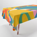 So Trippy Retro Psychedelic Abstract Pattern in Rainbow Pop Colors Tablecloth Gallery Image 1