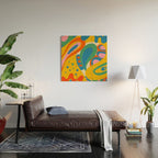 So Trippy Retro Psychedelic Abstract Pattern in Rainbow Pop Colors Wood Wall Art Gallery Image 2