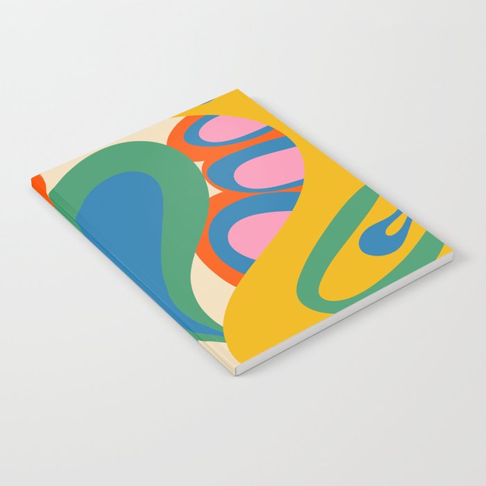 So Trippy Retro Psychedelic Abstract Pattern in Rainbow Pop Colors Notebook Gallery Image 2