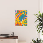 So Trippy Retro Psychedelic Abstract Pattern in Rainbow Pop Colors Poster Gallery Image 2