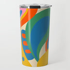 So Trippy Retro Psychedelic Abstract Pattern in Rainbow Pop Colors Travel Mug Gallery Image 1