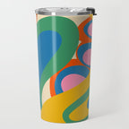 So Trippy Retro Psychedelic Abstract Pattern in Rainbow Pop Colors Travel Mug Gallery Image 2