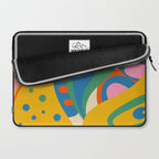 So Trippy Retro Psychedelic Abstract Pattern in Rainbow Pop Colors Laptop Sleeve Gallery Image 2
